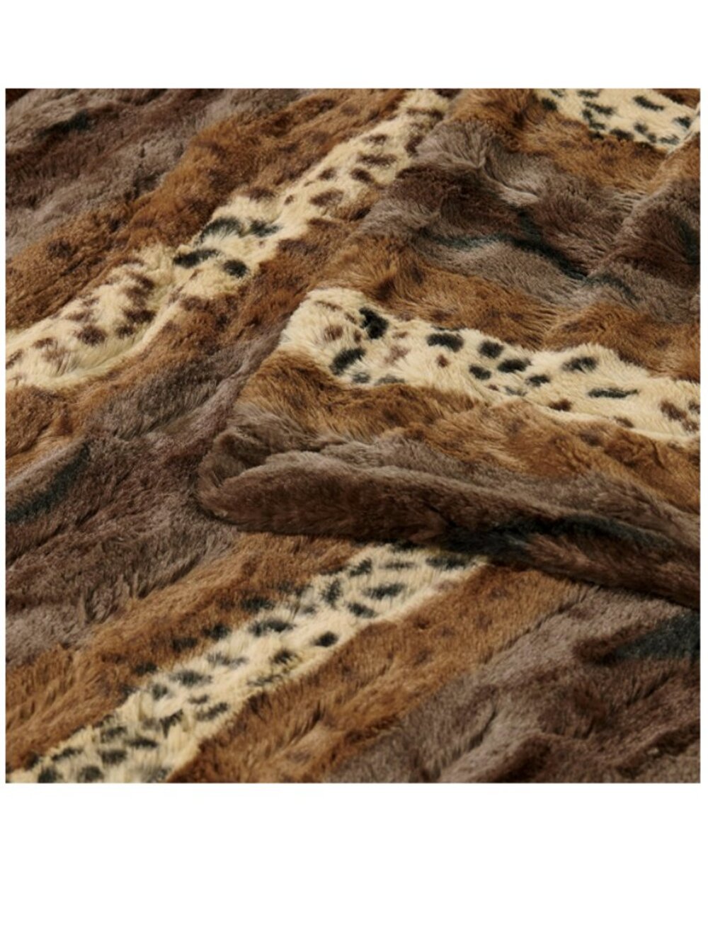 Animal Printed Double Sided Faux Fur Throw 50X60 NWT - Picture 8 of 16